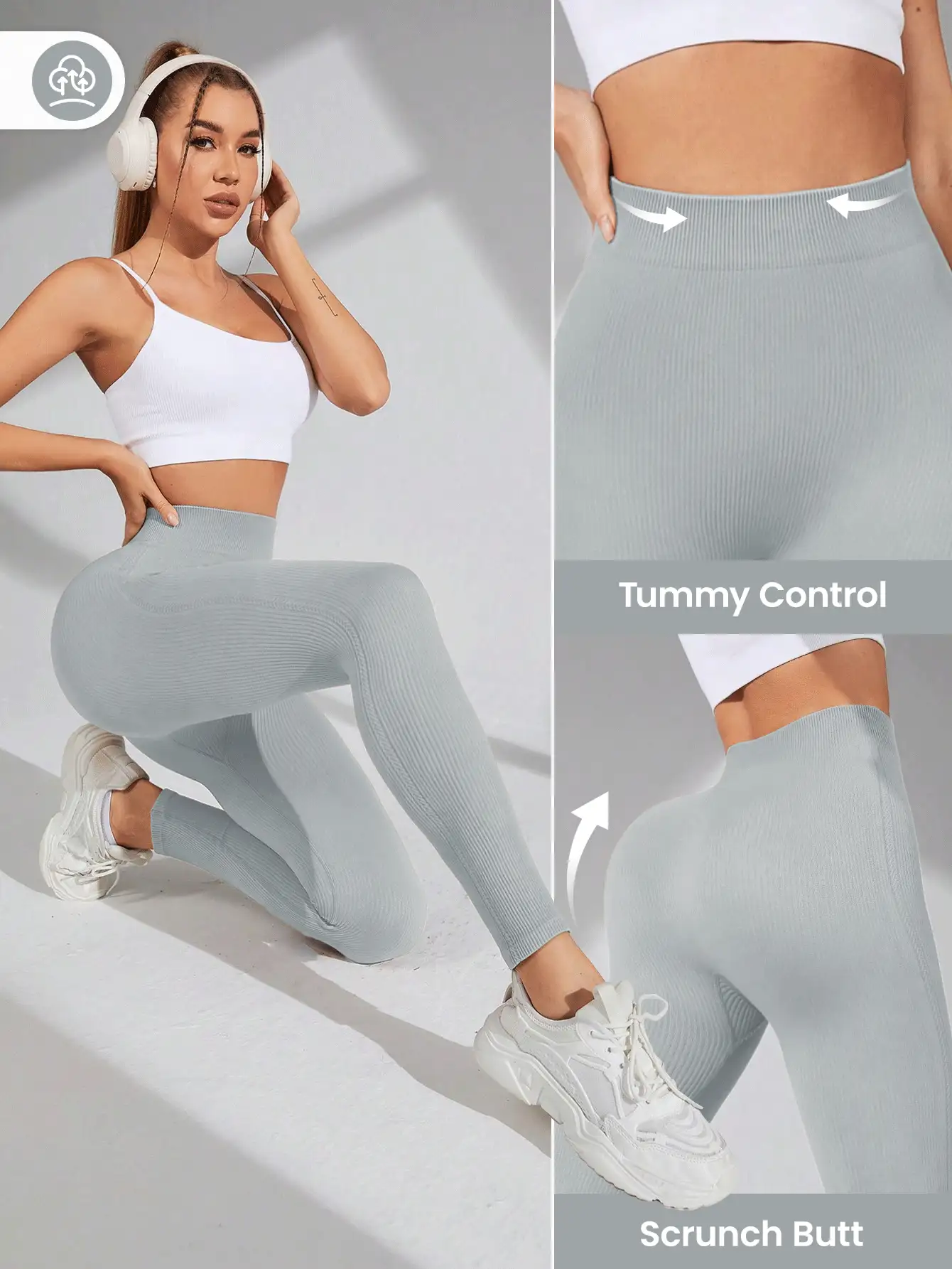 Easithlete Women's Seamless Solid Color High Waist Sports Leggings For Daily Fitness Yoga Pants