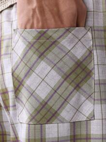 SUMWON Luxury Designer Check Plaid Pants Wide Leg Drawstring Trousers High Fashion Streetwear Relaxed Fit Fall Winter Loungewear Comfortable Premium - Multicolor - View 5