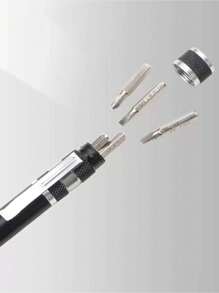 9件套迷你铝合金螺丝刀，创意多用途便携式可更换螺丝刀套件，维修工具，男士工具 - 彩色 - 查看 3