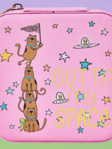 SCOOBY-DOO X SHEIN 时尚粉色卡通狗和星星印花珠宝盒 - 彩色 - 查看 1