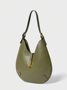 SHECARRY Women Sholuder Bags Suede Leather Autum Winter School Travel Commute Work Elegance Exquisite - Green - View 2