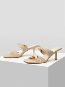 MOTF SANDALE TWIST CU TOC ÎNALT - Caisă - Vizualizare 3