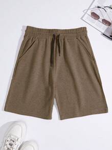 RueChic 100%Cotton 2pcs/Set Men's Waffle Fabric Basic Shorts
