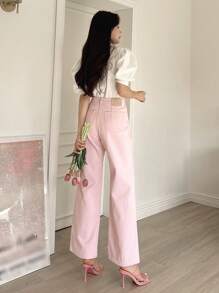 DAZY Women's Round Neck Short Sleeve Bow Print Casual Top, Everyday Wear,Graphic Tees,Back To School Clothes - White - View 5