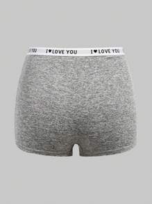 Set de 3 bragas elásticas cómodas con gráficos de letras para adolescentes - Multicolor - Ver 7