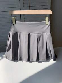 Comfortcana Knitted Cute Athletic Pleated Skirt