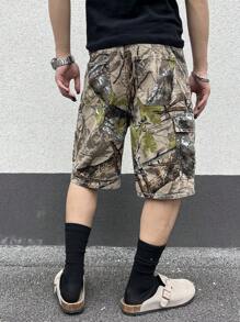 Manfinity EMRG 男士牛仔短裤，适合夏季的时尚 - 彩色 - 查看 2