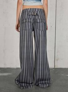 COUREZ Jeans vintage imprimés à taille basse et jambe évasée 100% coton style Y2K
