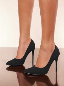 SHUZIA 女士经典尖头细高跟鞋 - 黑色 - 查看 3