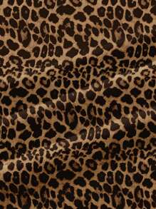 Divinelle Casual Chic Leopard Print "New York" Round Neck Loose Short Sleeve T-Shirt For Women, Suitable For Summer Back To School - Multicolor - View 3