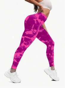 Easithlete 女式高腰无缝运动紧身裤 - 彩色 - 查看 4