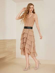 MOTF PREMIUM LACE MESH POINTED TOE STILETTO HIGH HEEL PUMPS - Baby Pink - View 7