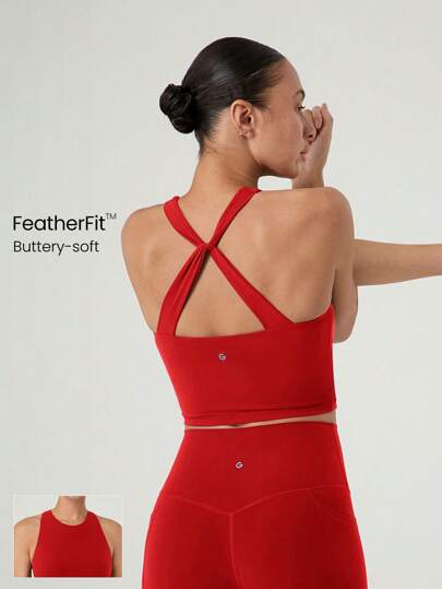 GLOWMODE Top tipo sujetador sin impacto interconectado para yoga y uso diario