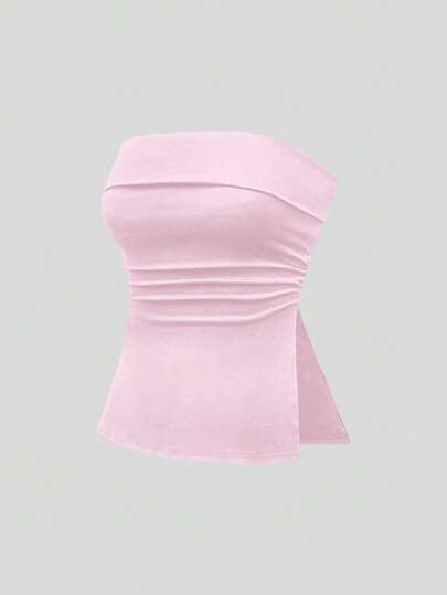 Grunge Punk Top corto da donna con spacco sul bordo e stampa leopardata, in stile Y2K subcultura