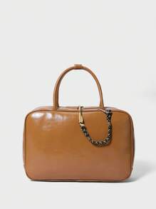 SHECARRY Accesorio de bolso de diseño de cuerda trenzada de moda - Marrón - Ver 4