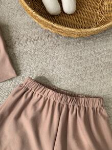 Blossori Baby Boy Casual Knitted Vest/Shorts 2Pcs Set, Spring/Summer - Brown - View 4