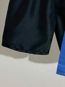 SHEIN 2pcs Teen Boys' Vacation Plain Color Drawstring Waist Beach Swim Shorts Summer Holiday - Multicolor - View 6