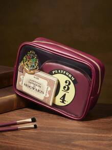 HARRY POTTER X SHEIN Bộ túi đựng mỹ phẩm đa năng Platform Express, túi đựng đồ dùng nhỏ, túi du lịch, túi đựng đồ điện tử, ví đựng thẻ - Thích hợp sử dụng hàng ngày, đi du lịch, văn phòng, trang điểm hoặc học tập, dành cho nam, nữ, học sinh, ngày lễ tình nhân, tựu trường. - Nhiều màu - Xem 2