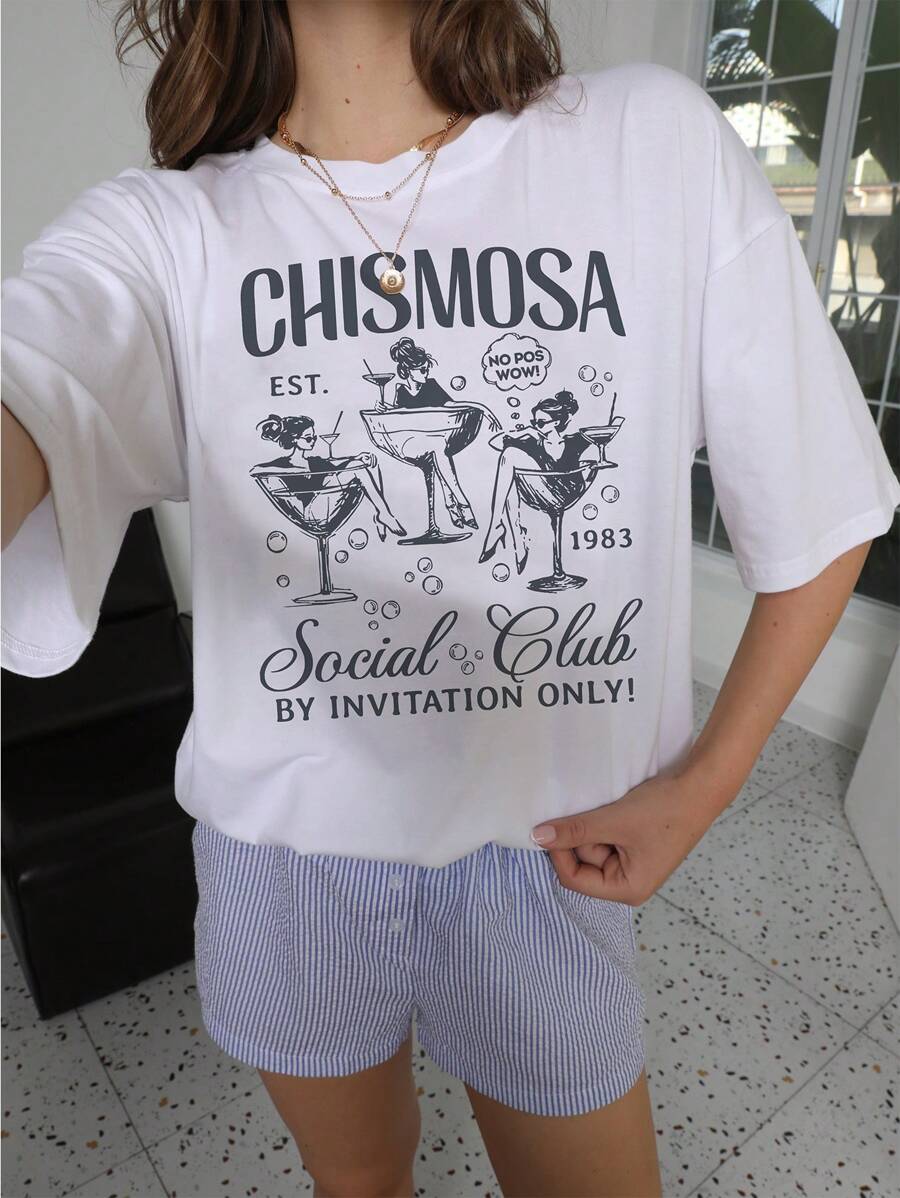 Chismosa Social Club Shirt Latina Chisme Tee Mexicana Gift Funny Tshirt Hispanic Latina Clothes Mexican Fashion Tee - White - View 1
