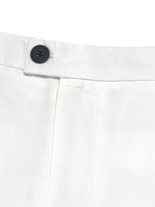 Manfinity Mode Plain Suit Pants For Men, Suitable For Commuting, Leisure And Business Travel,Suitable For New Year Holidays, Gift For Boyfriend