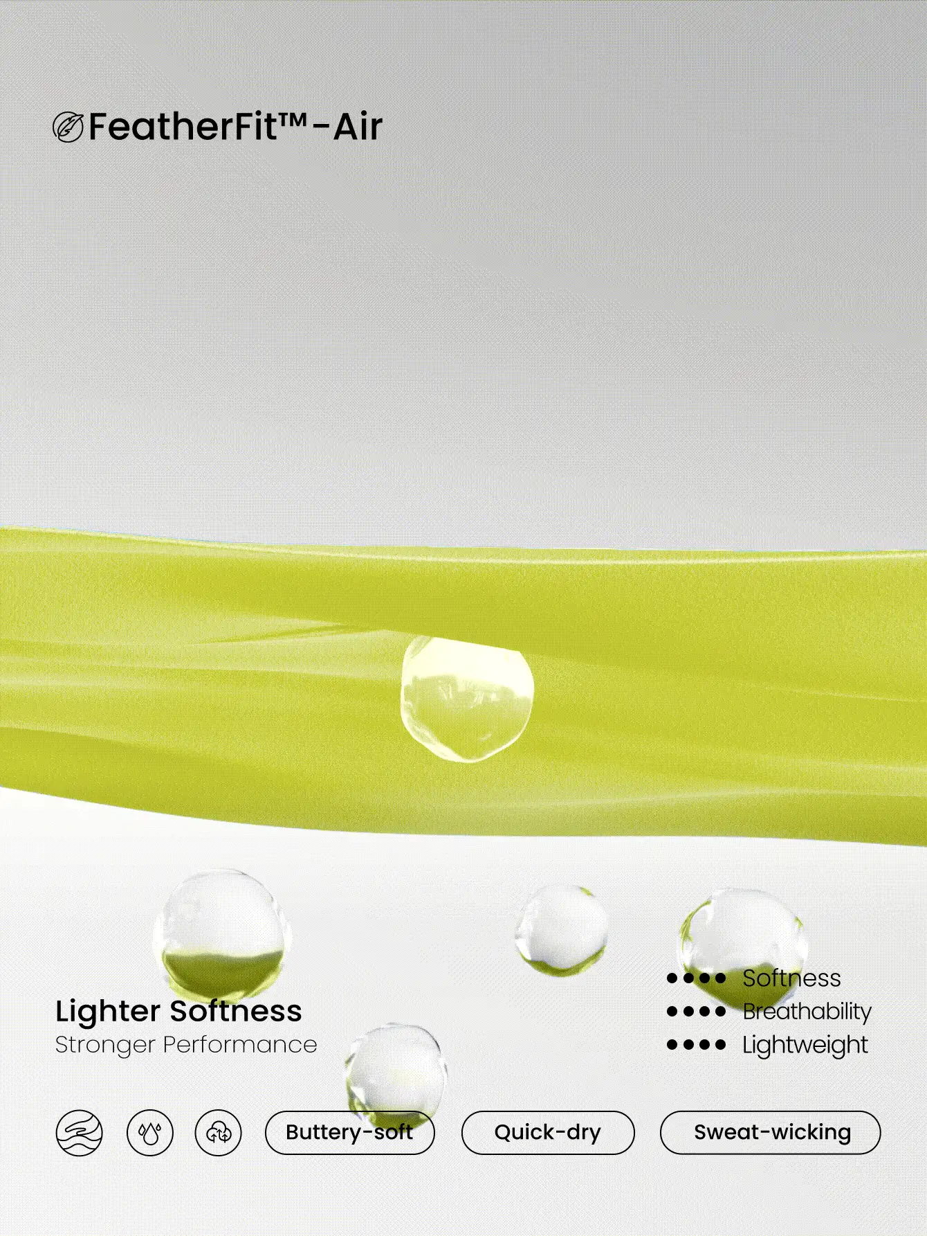 GLOWMODE Vestido mini ligero con bolsillo, escote cuadrado, anti-deslizante, cruzado, de bajo impacto, secado rápido y transpirable de la colección FeatherFit™-Air, adecuado para primavera y verano - Amarillo - Ver 6