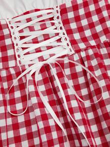 Sunnyshic Blusa a contrasto di taglia curvy per donna, abbinata in vita, adatta per campus, stile campagnolo, estate