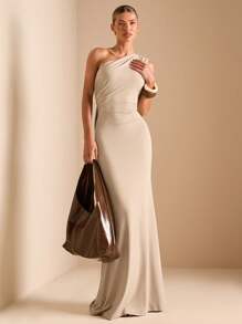 Women Midi Dresses - Apricot - View 3
