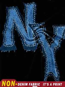 SHEIN EZwear 大码印花图案圆领短袖宽松 T 恤，适合夏季 - 白色 - 查看 6