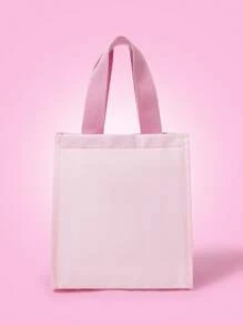 THE POWERPUFF GIRLS X SHEIN Pink Blossom, Bubbles, Buttercup Printed Fashionable Insulated Lunch Bag - Pink - View 3