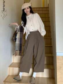 FRIFUL Women's Linen 7/8 Length Crop Pants, Spring/Summer