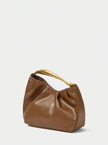 SHECARRY Women's Fashionable Versatile Casual Asymmetric Handbag - Apricot - View 2