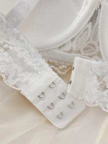 2pcs Lace Lingerie Bra And Wireless Lingerie Bra Set - Multicolor - View 5