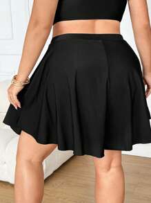 SHEIN CURVE+ Costume da bagno due pezzi, giacca e gonna, per donne taglie forti