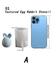 1pc Colorful Egg Shaped Silicone Mold - Rabbit Ears Candle, Wax, Plaster Decor Mold For DIY Handmade Casting, Holiday Decoration, Wedding, Party, Table Centerpiece