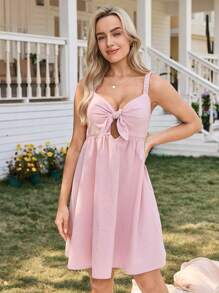 SHEIN Vestido casual de verano para mujeres embarazadas de unicolor con tirantes