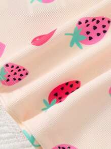 4pcs Young Girl Cute Floral, Heart, Star Print Camisole Underwear Set