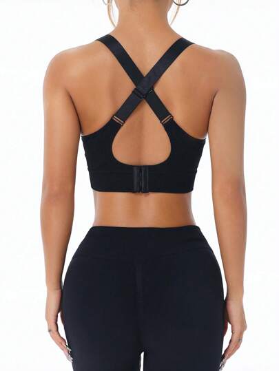 Easithlete Seamless Criss Cross Back Sports BH view 5