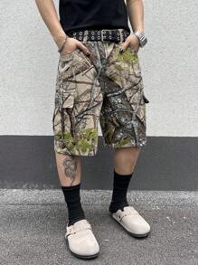 Manfinity EMRG 男士牛仔短裤，适合夏季的时尚 - 彩色 - 查看 7