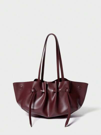 SHECARRY Women Solid Color Minimalist Shoulder Bag, Commuter Bag, Casual Wear, Bag For Women Elegant, Luxury