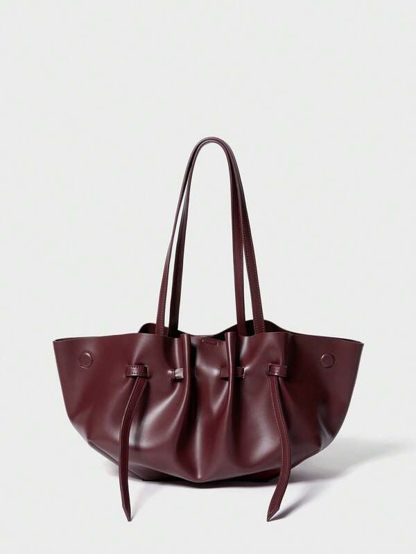 SHECARRY Women Solid Color Minimalist Shoulder Bag, Commuter Bag, Casual Wear, Bag For Women Elegant, Luxury