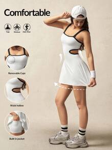 VARSIVA Women Sports Dress, Minimalist And Fashionable, Suitable For Summer - White - View 1