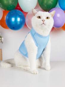 PETSIN Pet Summer Breathable Blue Whale Print Vest - Blue - View 3