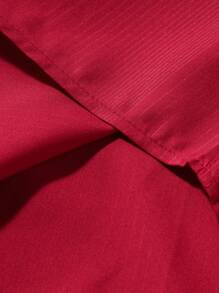 Manfinity Homme Men's Solid Color Short Sleeve Single-Breasted Casual Shirt - Red - View 6