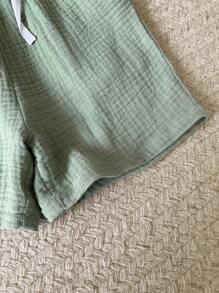 Blossori Bộ áo sơ mi và quần short in hình côn trùng thanh lịch cho bé trai, Xuân/Hè - Nhiều màu - Xem 6