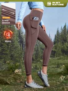 In My Nature Outdoor Wear High Stretch Skinny Pants For Women, Suitable For Camping, Hiking, Sports, And Urban Commuting - Brown - View 1