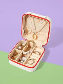 SCOOBY-DOO X SHEIN Cartoon Plant Print Happy Dog Print Jewelry Box