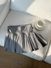 Comfortcana Knitted Cute Athletic Pleated Skirt