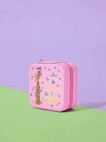 SCOOBY-DOO X SHEIN 时尚粉色卡通狗和星星印花珠宝盒 - 彩色 - 查看 4
