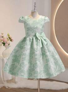 Vestido corto de princesa rosa para niñas, vestido de lujo para presentaciones de piano/orquesta/violín, vestido de cóctel dulce para niños