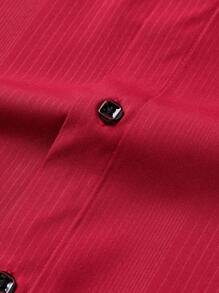Manfinity Homme Men's Solid Color Short Sleeve Single-Breasted Casual Shirt - Red - View 3
